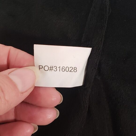 Beanie Hat Women's OS Gray Knit Chunky Fleece Lined Faux Fur Pom Pom - Picture 4 of 4